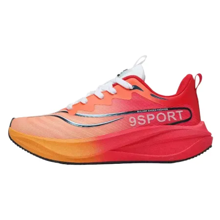 Orange-red gradient color sports shoes for both men and women, breathable and shock-absorbing running shoes Orange-red gradient color sports shoes for both men and women, breathable and shock-absorbing running shoes
